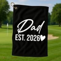 Dad EST 2026 Golf Towel thumb 1