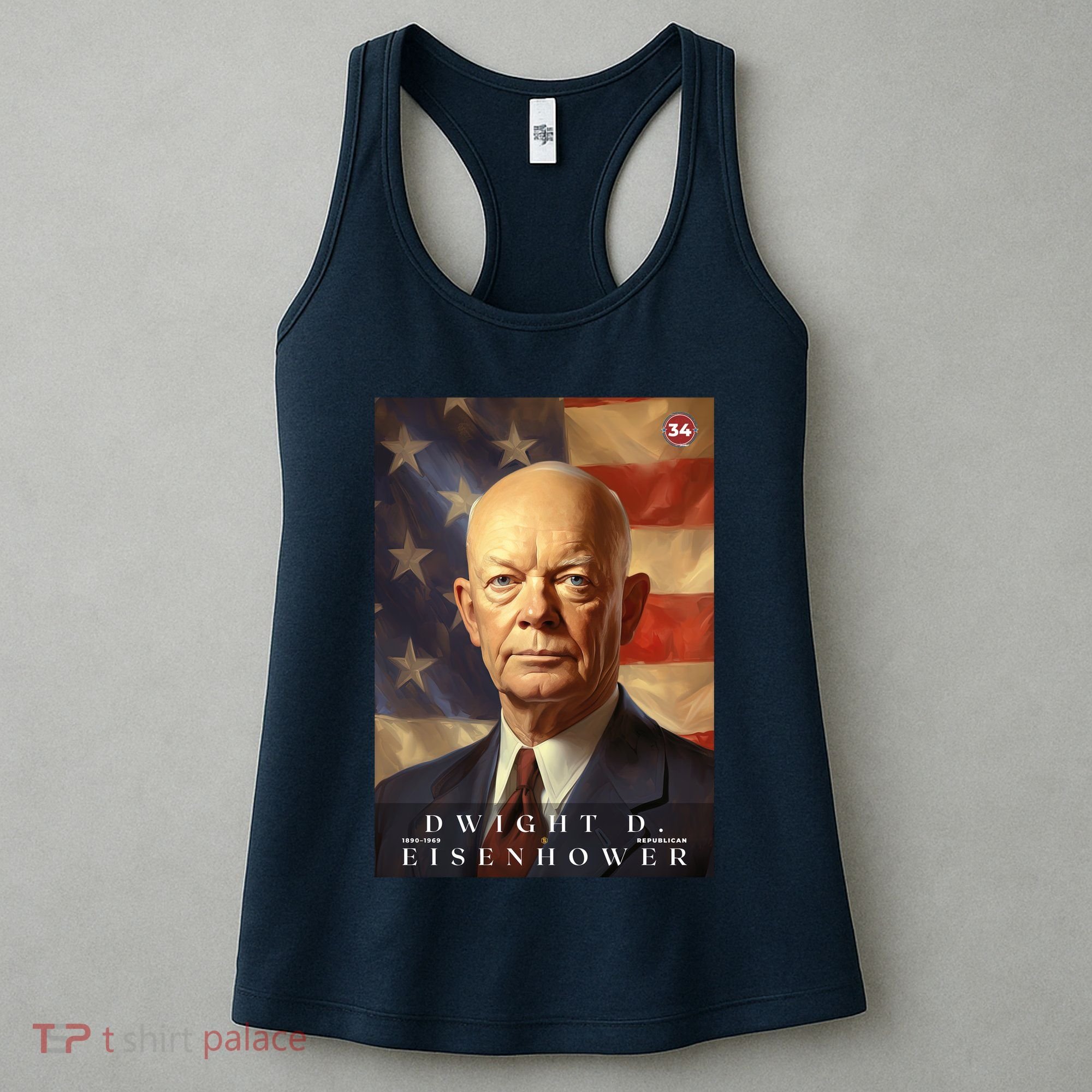 Dwight Eisenhower 34th President Of The United States Portrait Women's Tank Top