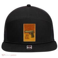 Desert Eagle 50 Cal Gun 7 Panel Mesh Trucker Snapback Hat thumb 0