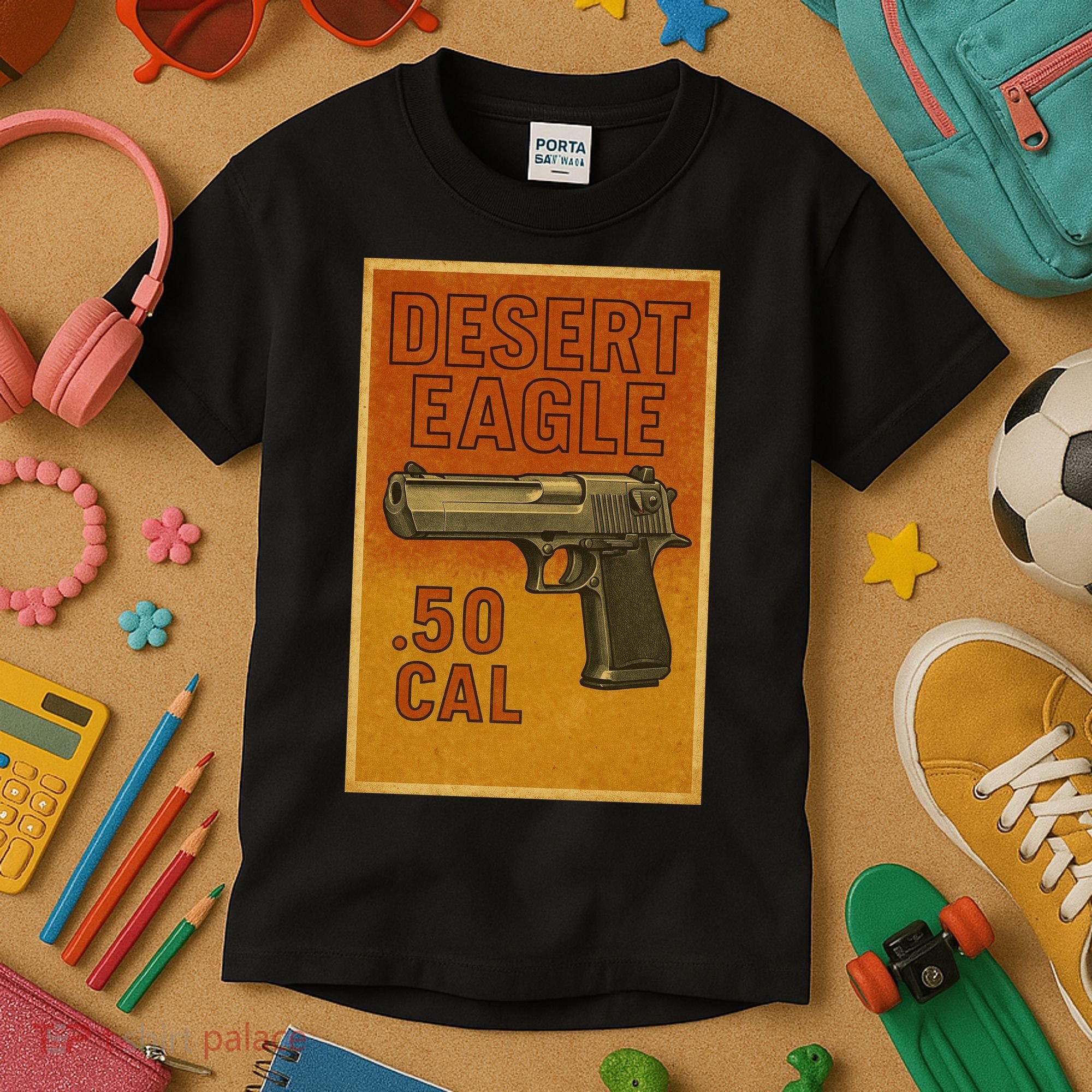 Desert Eagle 50 Cal Gun Kids T-Shirt