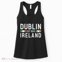 Dublin Est. 988 Ireland Irish St PatrickS Day Women's Tank Top thumb 0