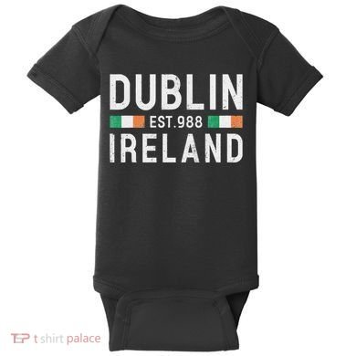 Dublin Est. 988 Ireland Irish St PatrickS Day Baby Bodysuit