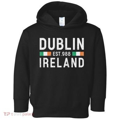 Dublin Est. 988 Ireland Irish St PatrickS Day Toddler Hoodie