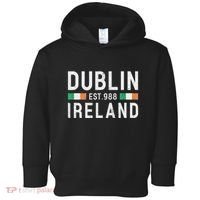 Dublin Est. 988 Ireland Irish St PatrickS Day Toddler Hoodie thumb 0