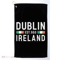 Dublin Est. 988 Ireland Irish St PatrickS Day Golf Towel thumb 0