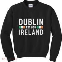 Dublin Est. 988 Ireland Irish St PatrickS Day Kids Sweatshirt thumb 0