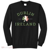 Dublin Est 988 Ireland Flag Shamrock Groovy St Patrick Day Sweatshirt thumb 0