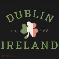 Dublin Est 988 Ireland Flag Shamrock Groovy St Patrick Day Women's Hoodie thumb 2