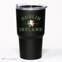 Dublin Est 988 Ireland Flag Shamrock Groovy St Patrick Day Tumbler thumb 0