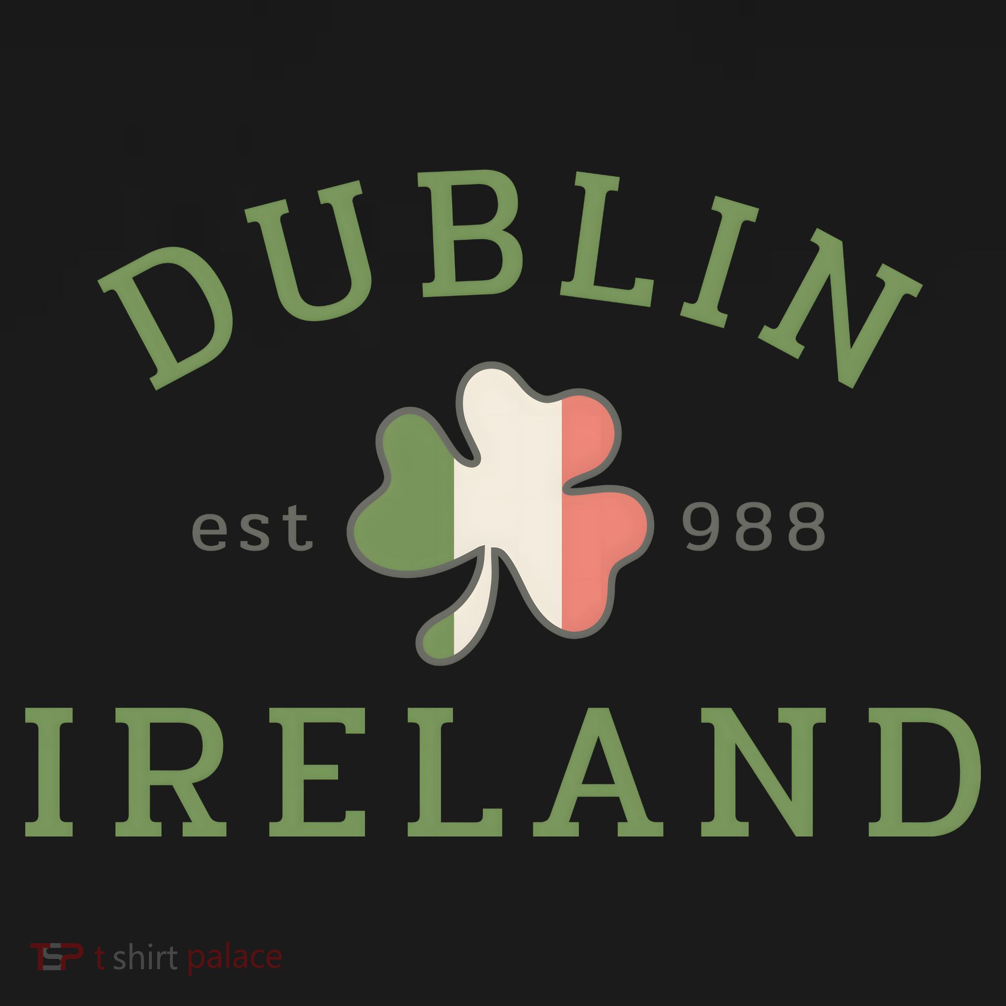 Dublin Est 988 Ireland Flag Shamrock Groovy St Patrick Day Women's Tank Top