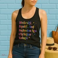 Diversity Equity And Inclusion Are Christian Values Kindness  Women's Tank Top thumb 2