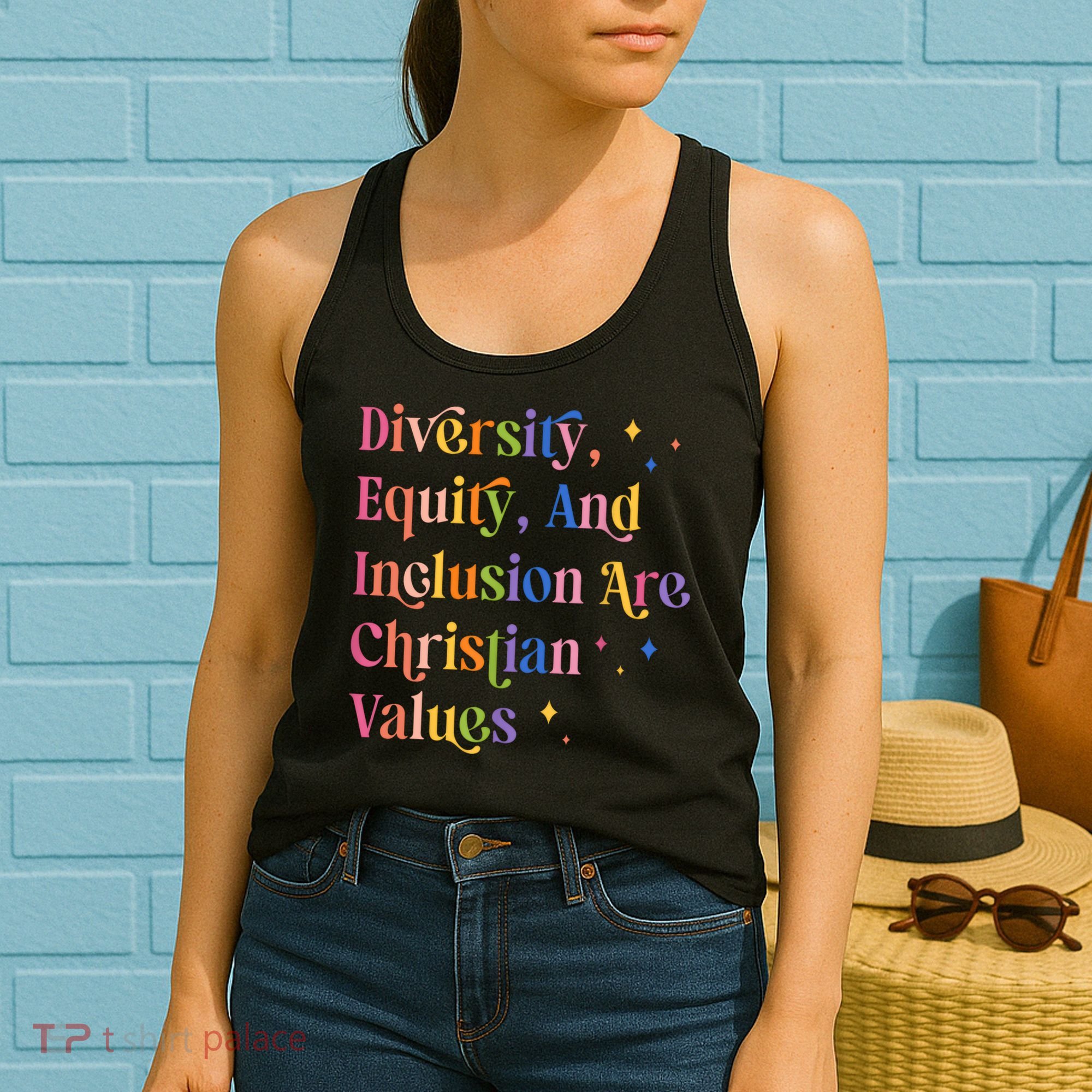 Diversity Equity And Inclusion Are Christian Values Kindness  Women's Tank Top