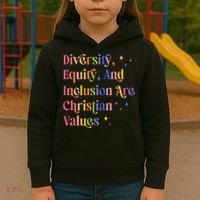 Diversity Equity And Inclusion Are Christian Values Kindness  Kids Hoodie thumb 3