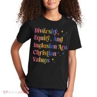 Diversity Equity And Inclusion Are Christian Values Kindness  Kids T-Shirt thumb 2