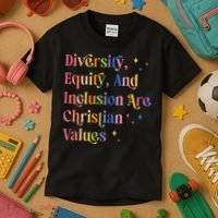 Diversity Equity And Inclusion Are Christian Values Kindness  Kids T-Shirt thumb 3
