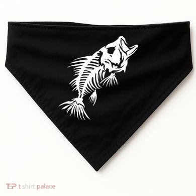 Dead Fish Skeleton X-Ray USA-Made Doggie Bandana