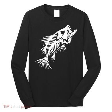 Dead Fish Skeleton X-Ray Long Sleeve Shirt