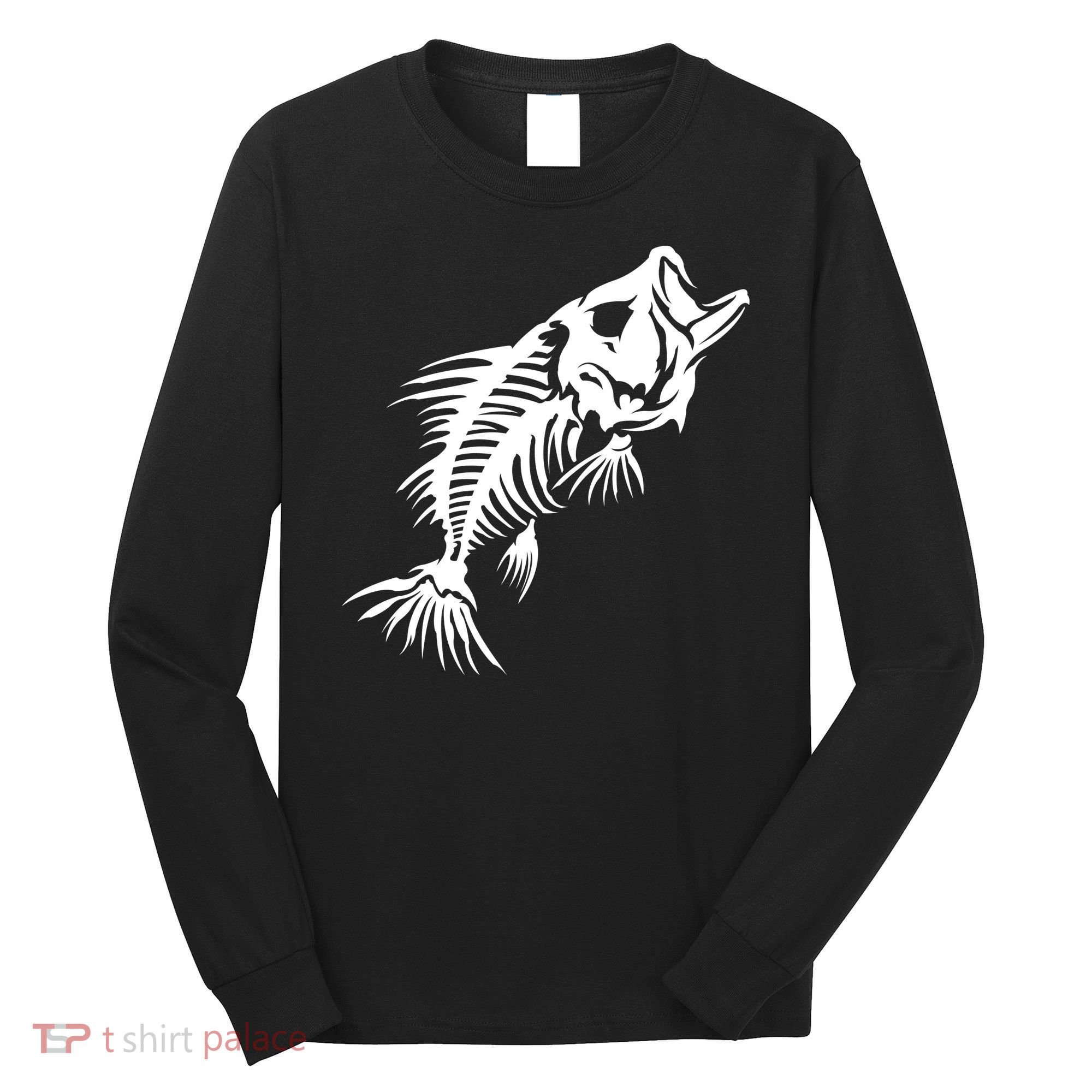 Dead Fish Skeleton X-Ray Long Sleeve Shirt