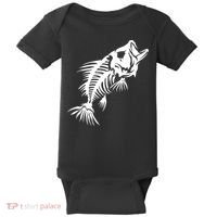 Dead Fish Skeleton X-Ray Baby Bodysuit thumb 0
