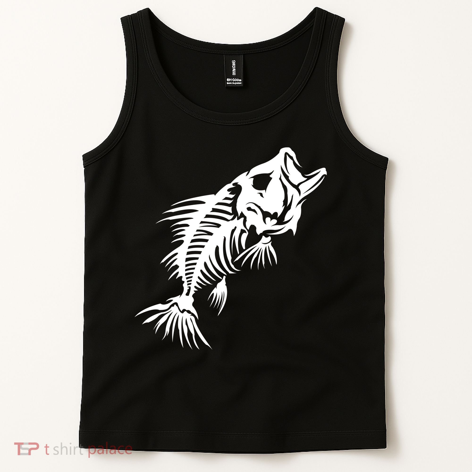 Dead Fish Skeleton X-Ray Tank Top