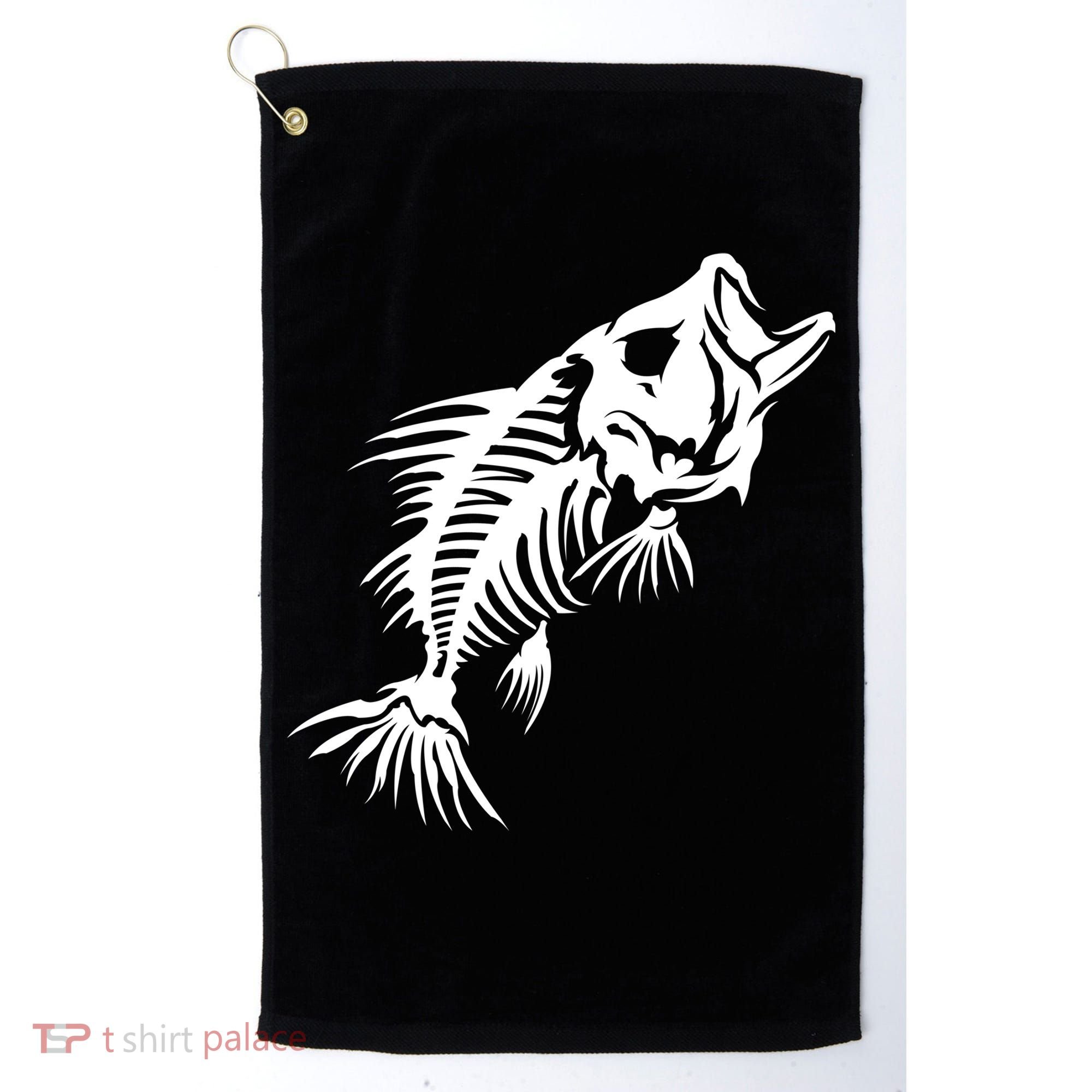 Dead Fish Skeleton X-Ray Golf Towel