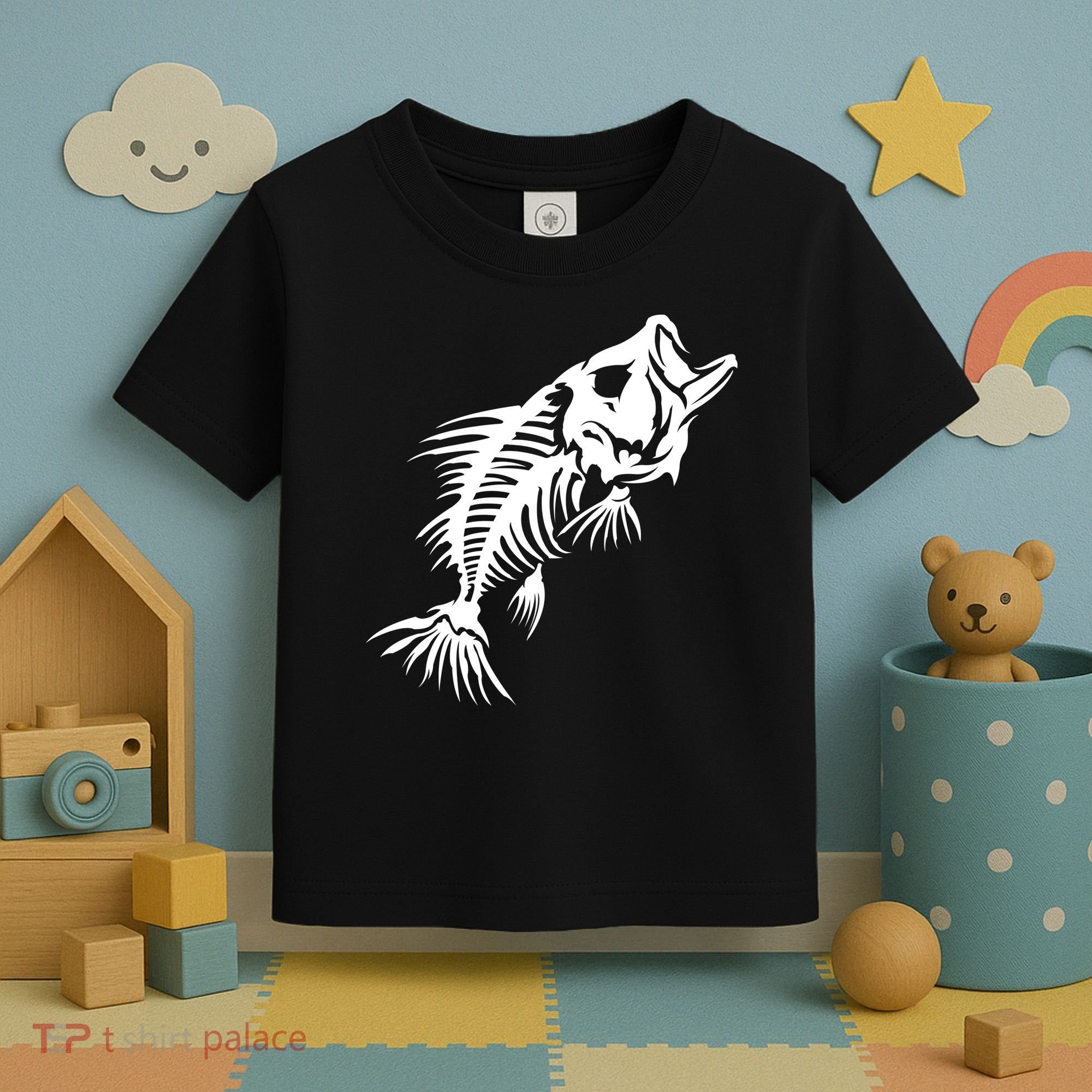 Dead Fish Skeleton X-Ray Toddler T-Shirt