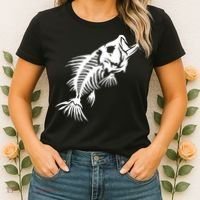 Dead Fish Skeleton X-Ray Women's T-Shirt thumb 2