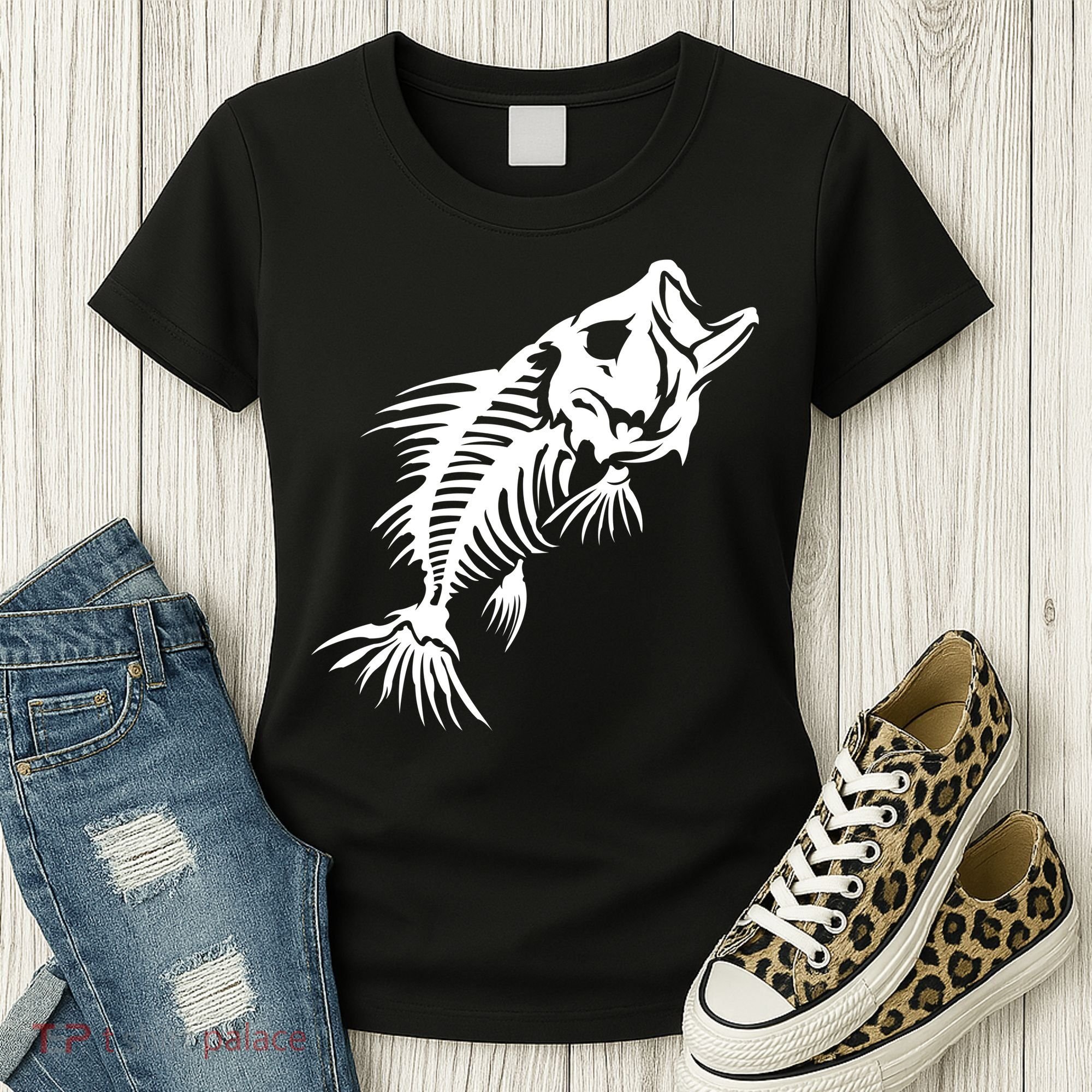 Dead Fish Skeleton X-Ray Women's T-Shirt