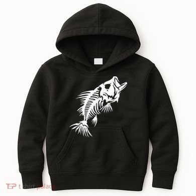 Dead Fish Skeleton X-Ray Kids Hoodie