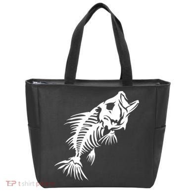 Dead Fish Skeleton X-Ray Tote Bag
