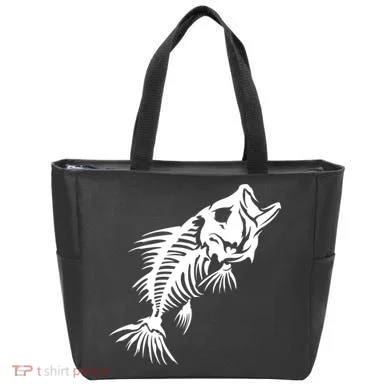 Dead Fish Skeleton X-Ray Tote Bag