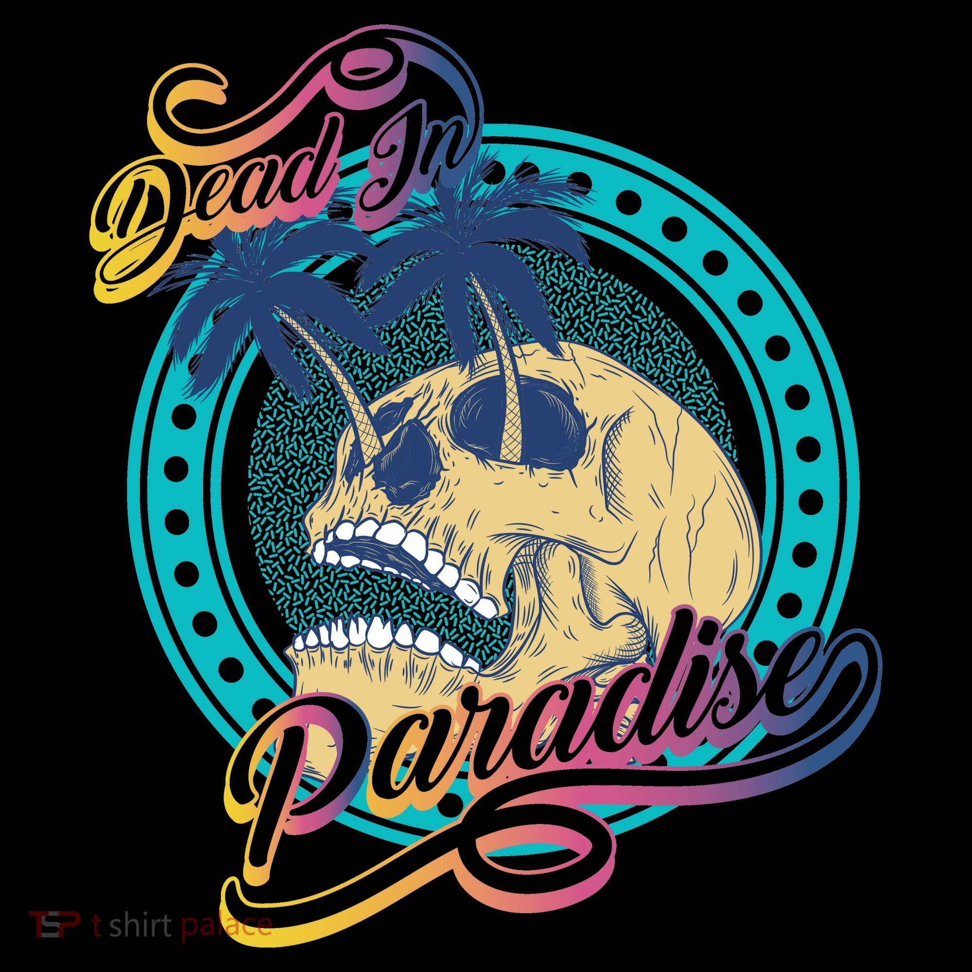 Dead In Paradise Tropical Skull Backpack