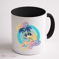 Dead In Paradise Tropical Skull Coffee Mug thumb 1