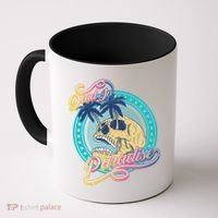 Dead In Paradise Tropical Skull Coffee Mug thumb 0