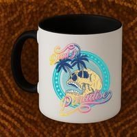 Dead In Paradise Tropical Skull Coffee Mug thumb 2
