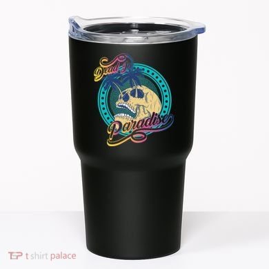 Dead In Paradise Tropical Skull Tumbler