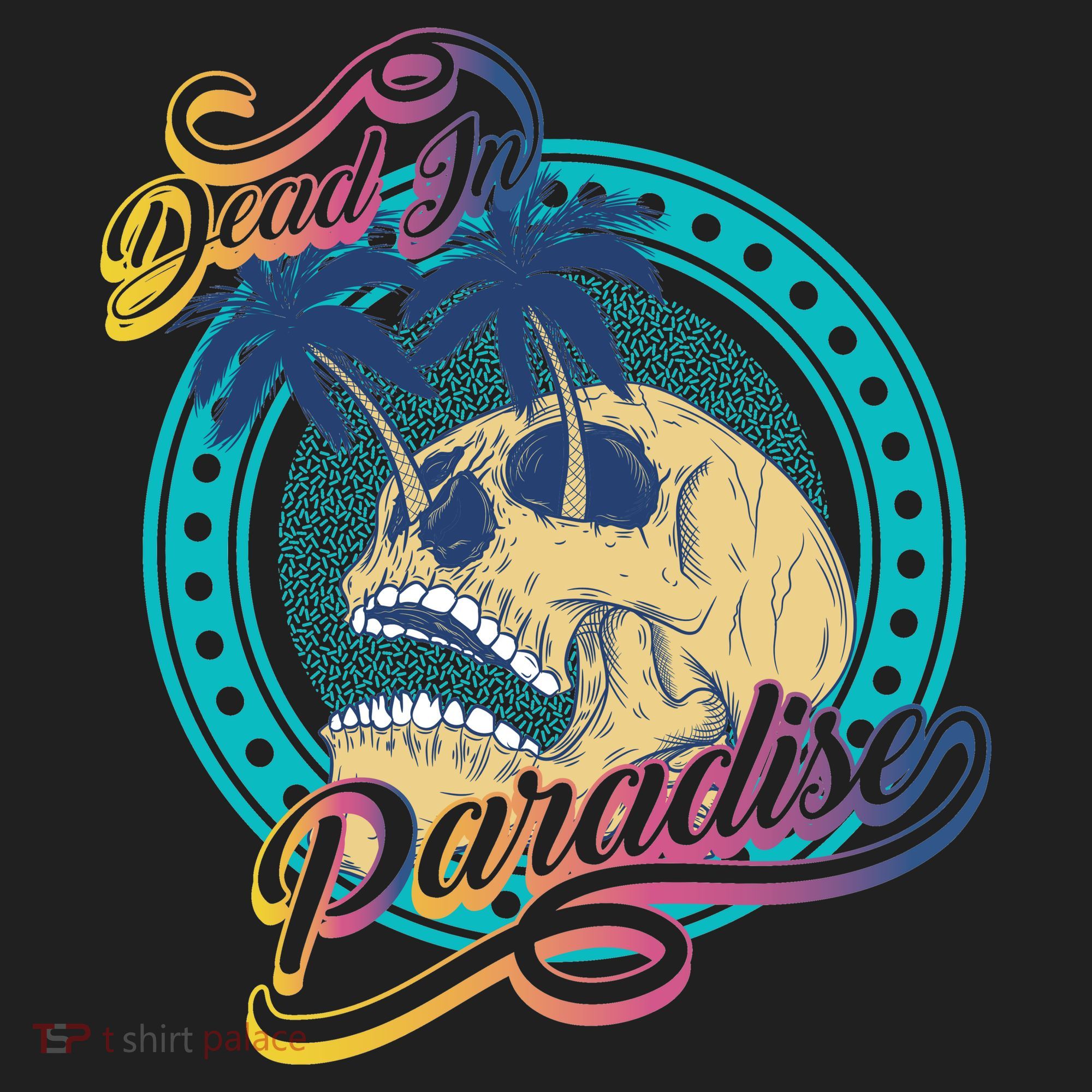 Dead In Paradise Tropical Skull Tumbler
