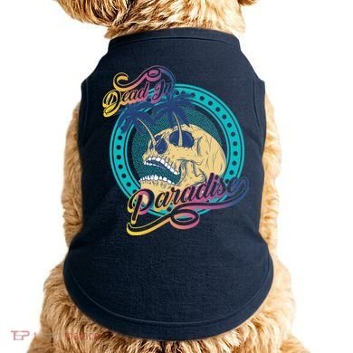 Dead In Paradise Tropical Skull Doggie Tank