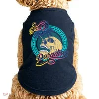 Dead In Paradise Tropical Skull Doggie Tank thumb 0
