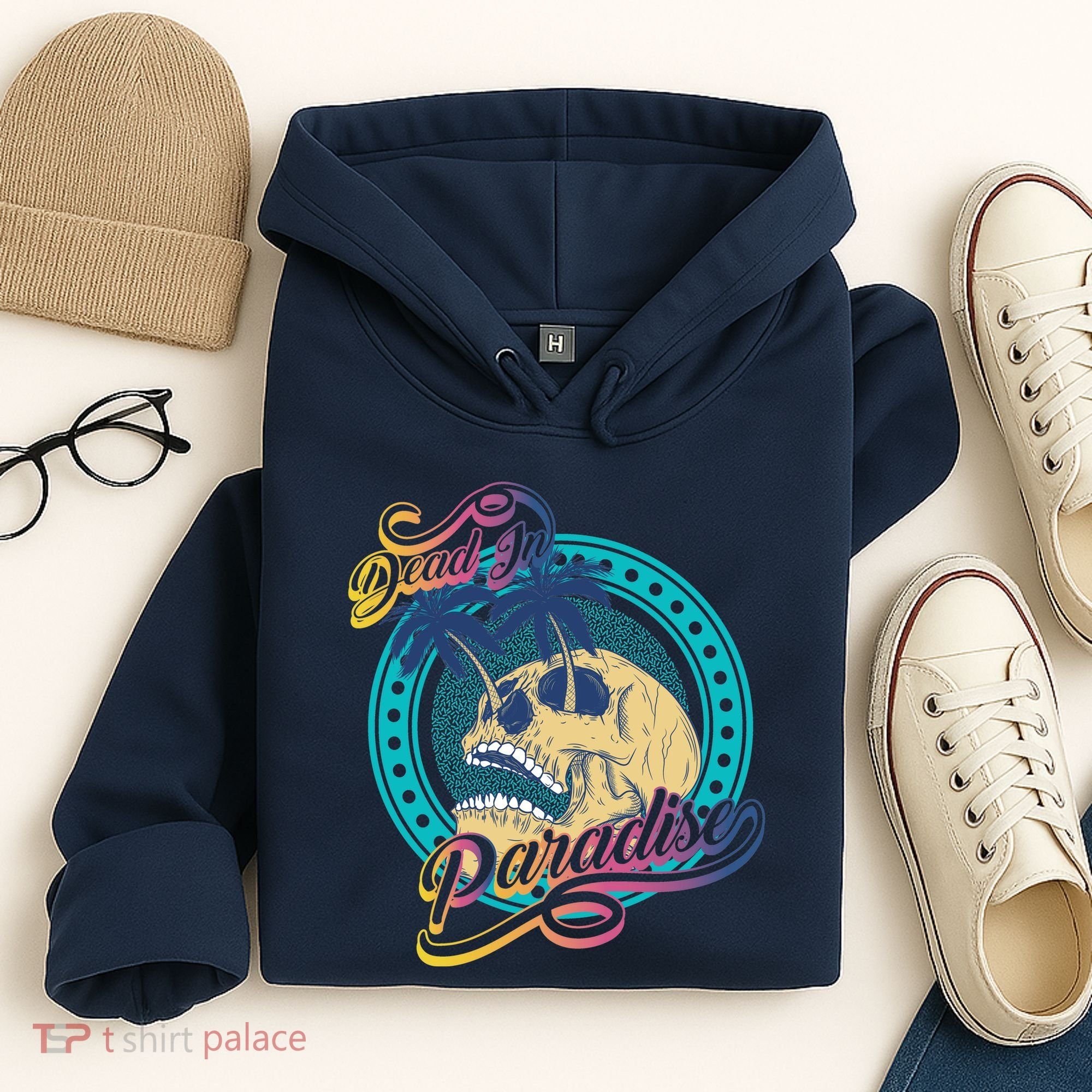 Dead In Paradise Tropical Skull Hoodie