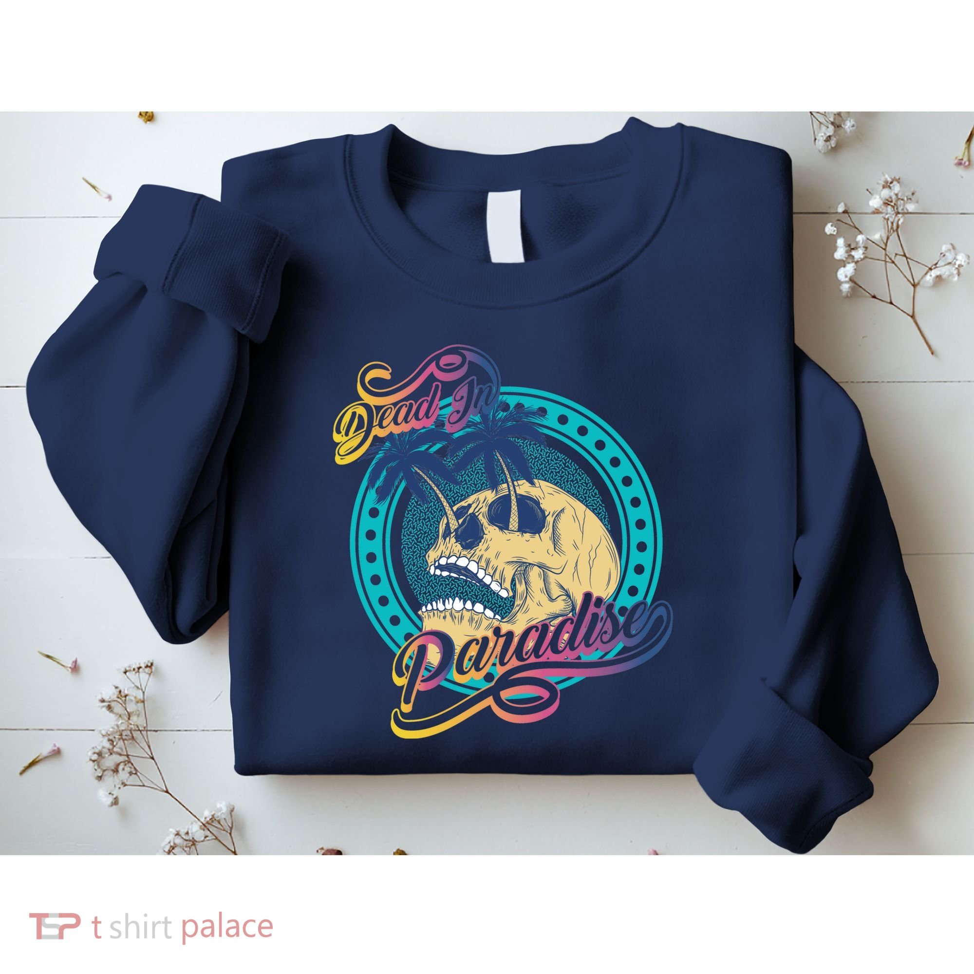 Dead In Paradise Tropical Skull Sweatshirt