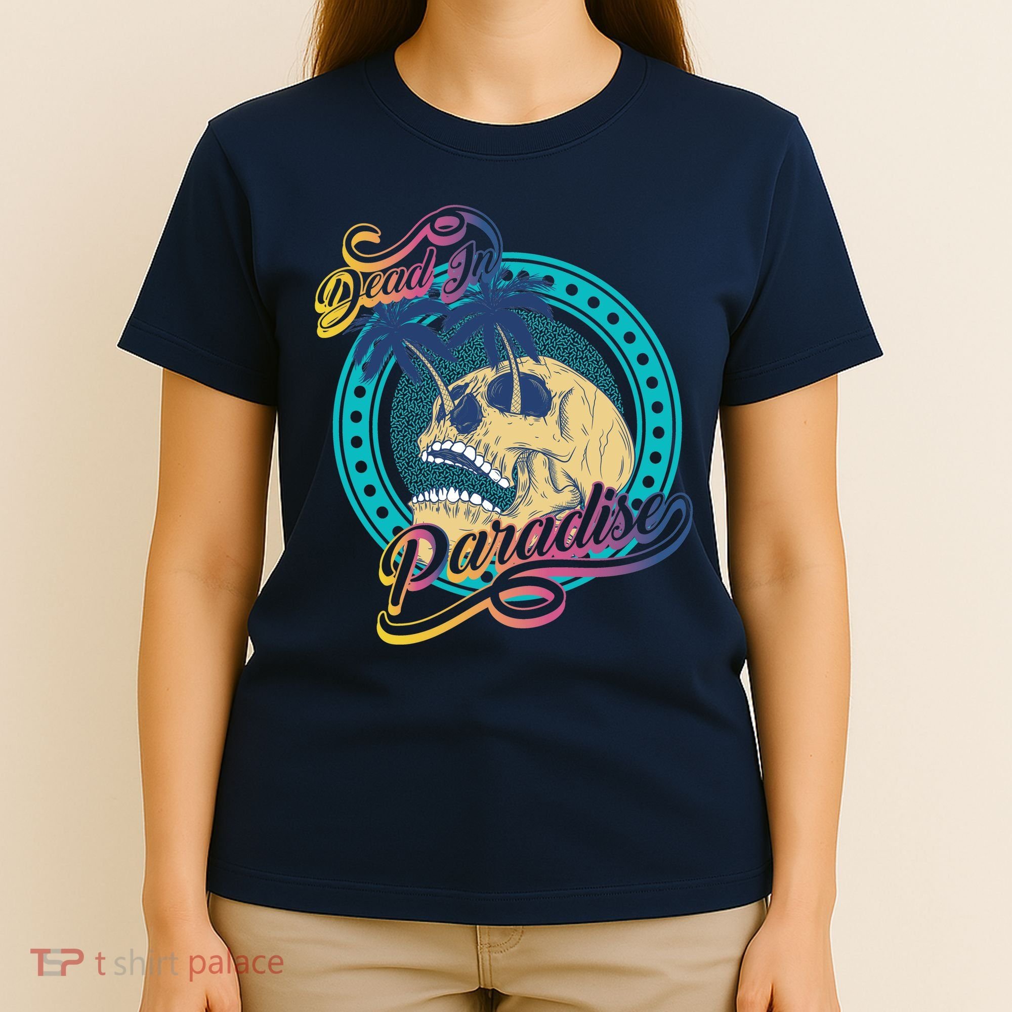 Dead In Paradise Tropical Skull T-Shirt