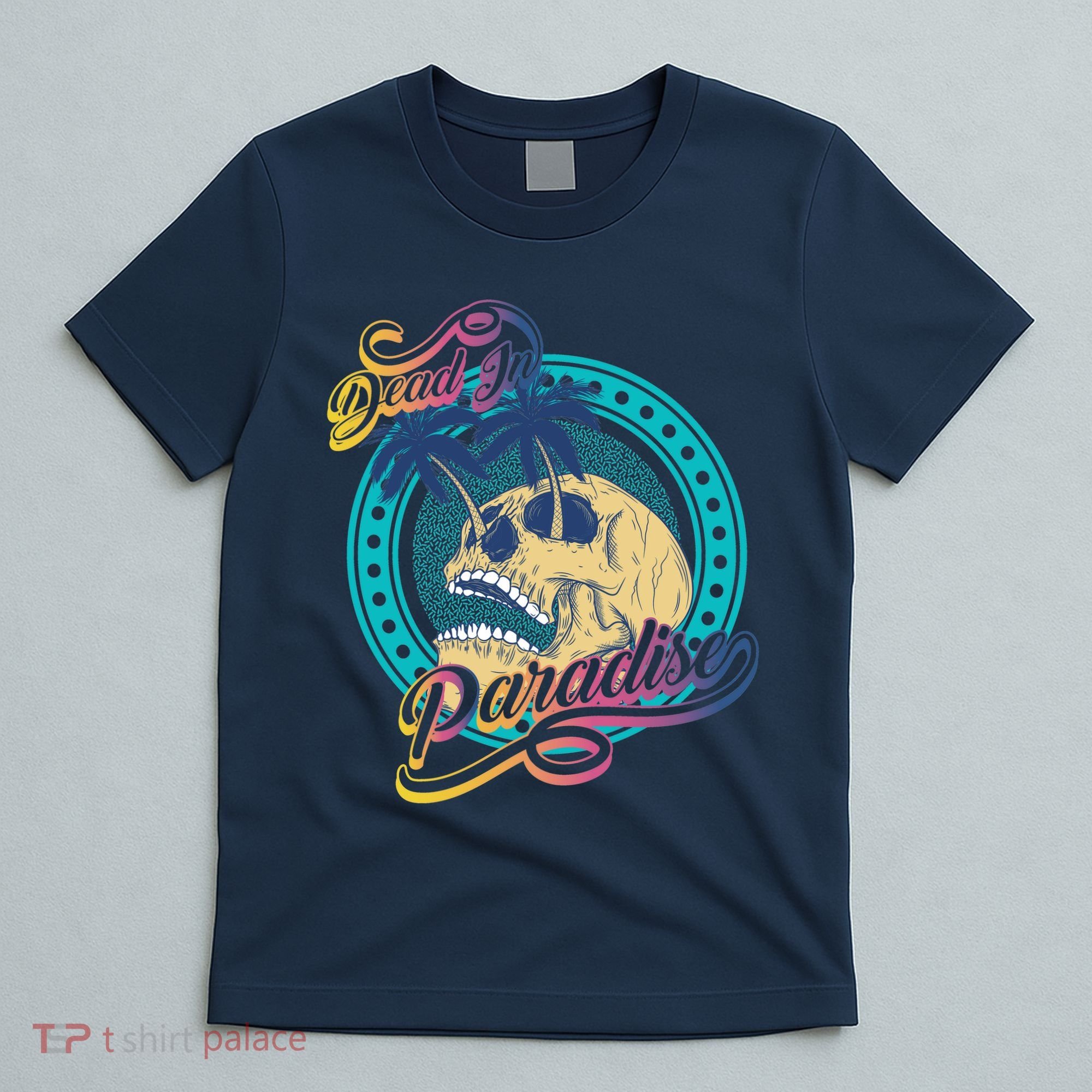Dead In Paradise Tropical Skull T-Shirt