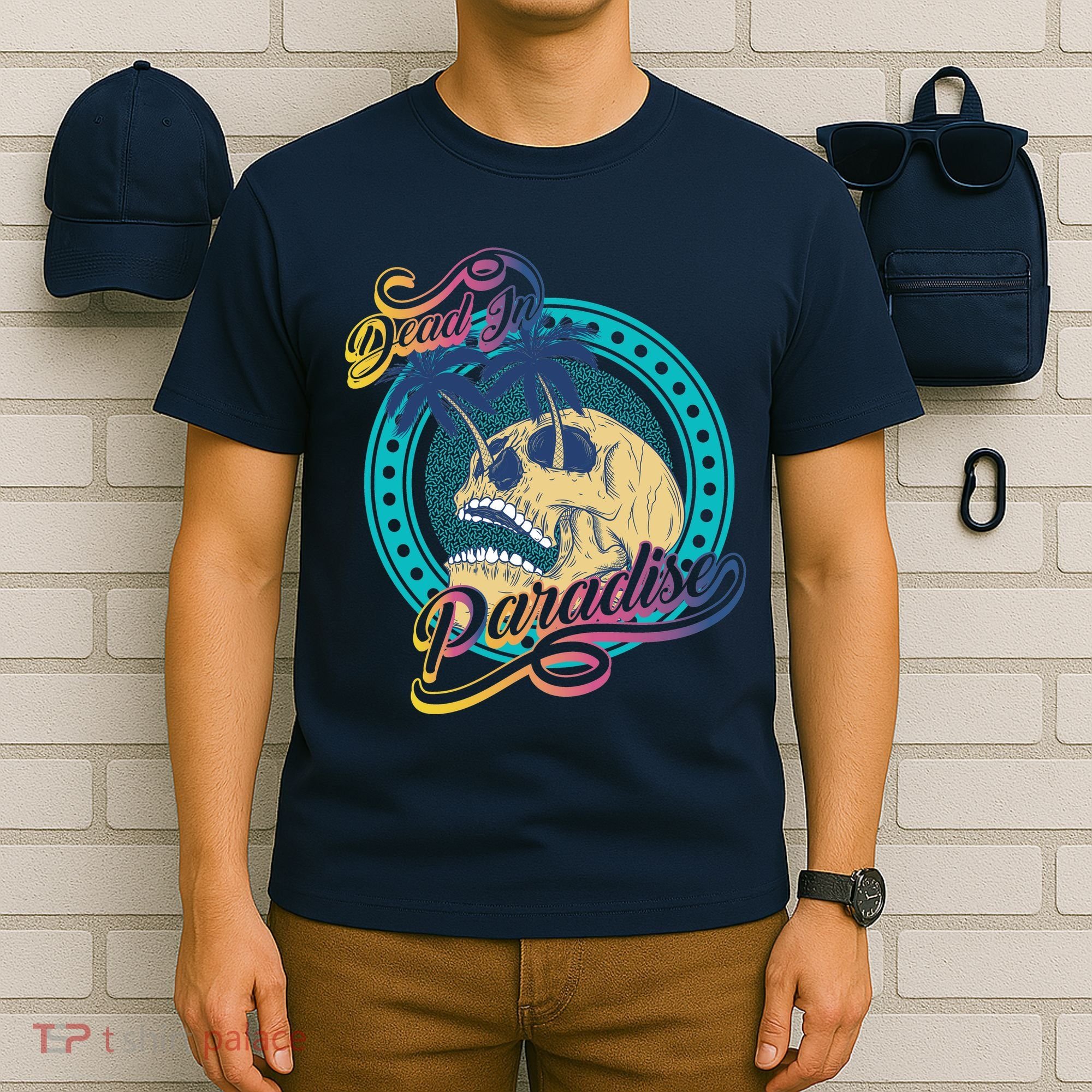Dead In Paradise Tropical Skull T-Shirt