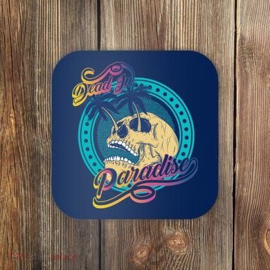 Dead In Paradise Tropical Skull Coaster