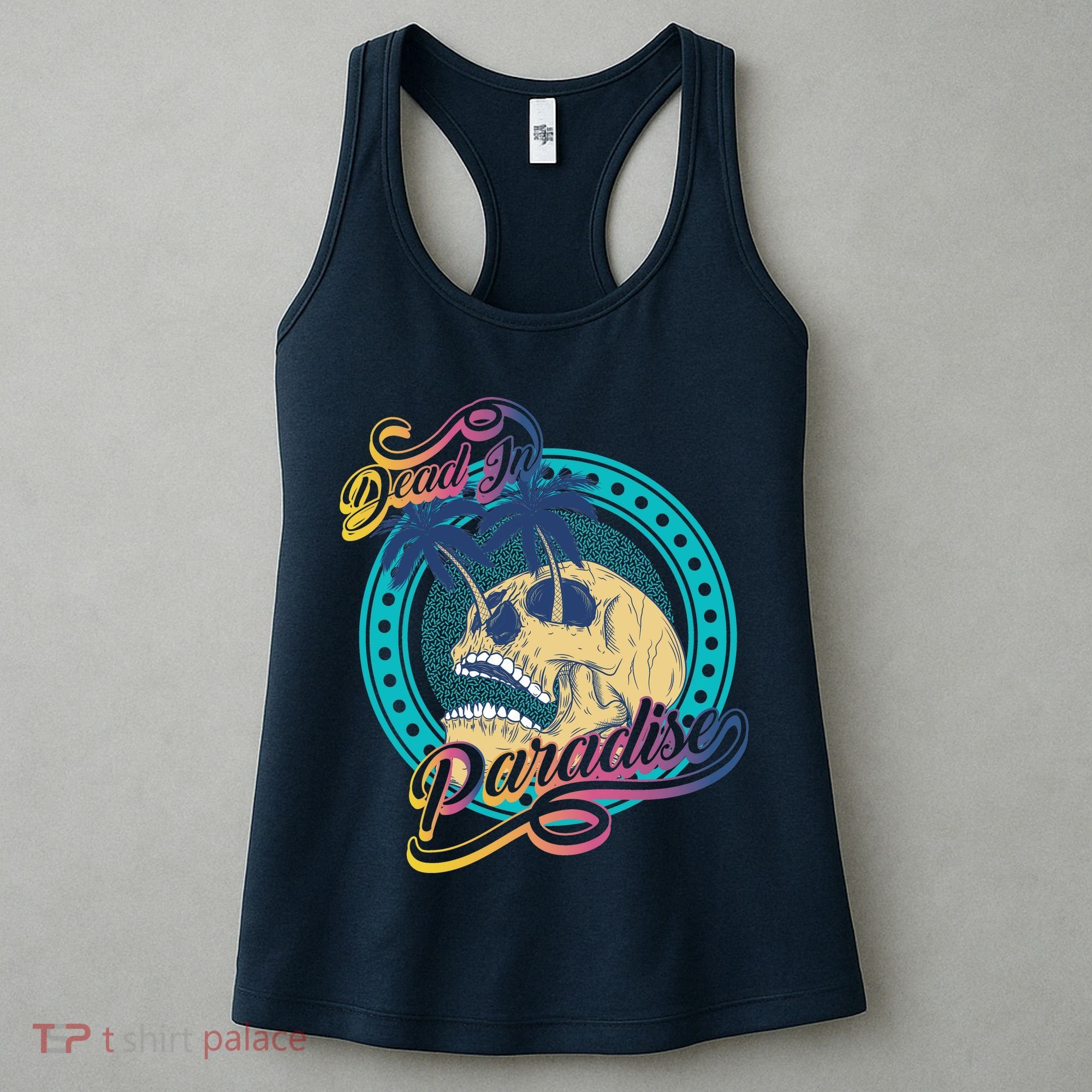 Dead In Paradise Tropical Skull Women's Tank Top