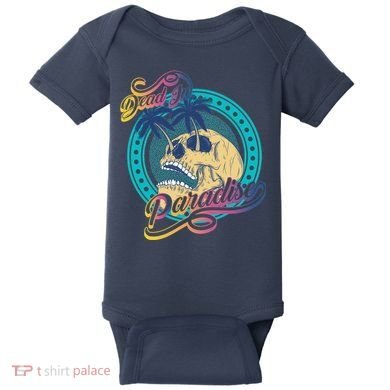 Dead In Paradise Tropical Skull Baby Bodysuit