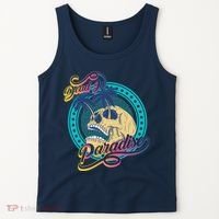 Dead In Paradise Tropical Skull Tank Top thumb 2