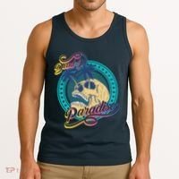 Dead In Paradise Tropical Skull Tank Top thumb 3