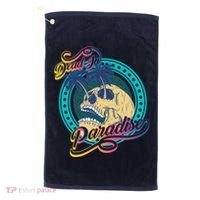 Dead In Paradise Tropical Skull Golf Towel thumb 0